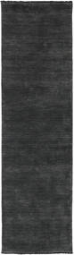  베틀 Fringes - 검정색/회색 러그 80X300 모던 복도용 러너
 블랙 (울, 인도)